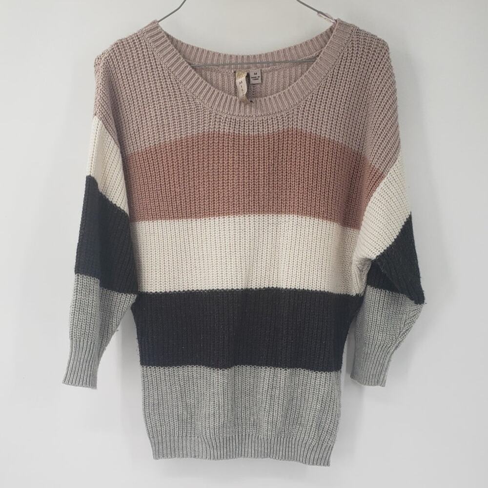 MISIA Striped Color Block Sweater Womens Size Medium M
